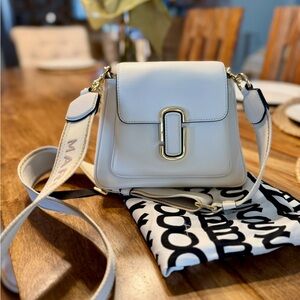 Marc Jacobs Cream Crossbody Bag with Gold Accents